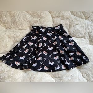 Rik & Morty Adult Swim Orange & White Cat Black & White Skirt Size Small